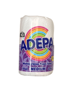 Adepa Medium Multipurpose Towel (Single Large Roll) x12