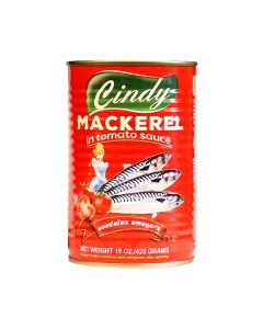 Cindy Mackerel In Tomatoes Sauce - 425g (24 Pack)