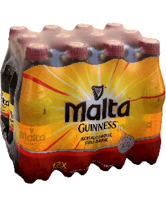 GUINNESS Malt Non-Alcoholic Malt Drink x12 PET Bottles (Shrink pack)