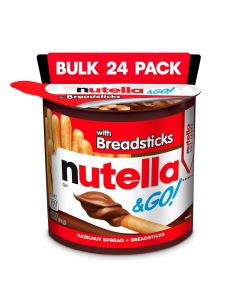 NUTELLA & GO! BULK 24 PACK, HAZELNUT AND COCOA SPREAD WITH BREADSTICKS, SNACK CUPS