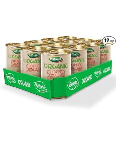 Valfrutta Organic Chopped Tomatoes in Tomato Italian 400g (Pack of 12)