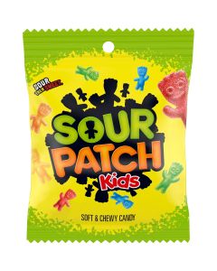SOUR PATCH KIDS Original Soft & Chewy Candy, Assorted Fruit Flavors, 3.6 oz Bag