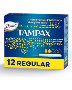 Tampax Pearl Compak Regular Tampons With Applicator x12