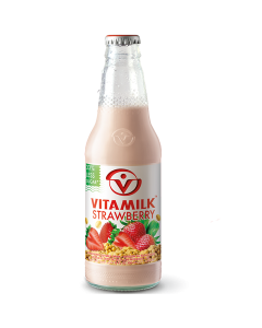 VITAMILK Soya Milk Strawberry Bottle 6/Carton